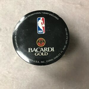 NBA Bacardi Gold 2010 Promotional collector T-Shirt Black Sz Unknown NEW Sealed